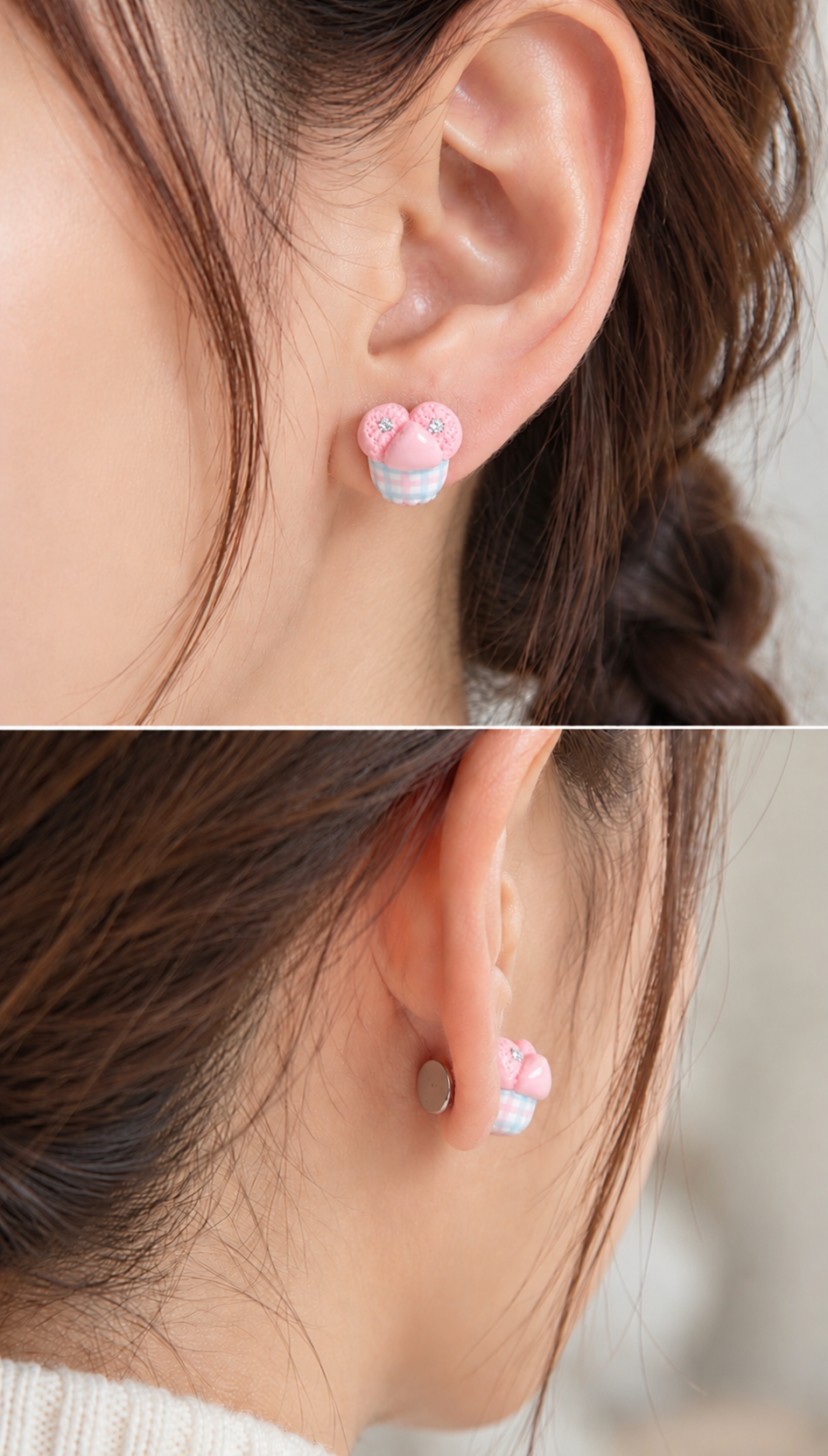 Huat kueh gingham charm only, for flatbacks and earstuds