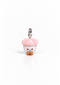 Smiley huat kueh miniature charm in gingham, cute handmade polymer clay food charm from Singapore